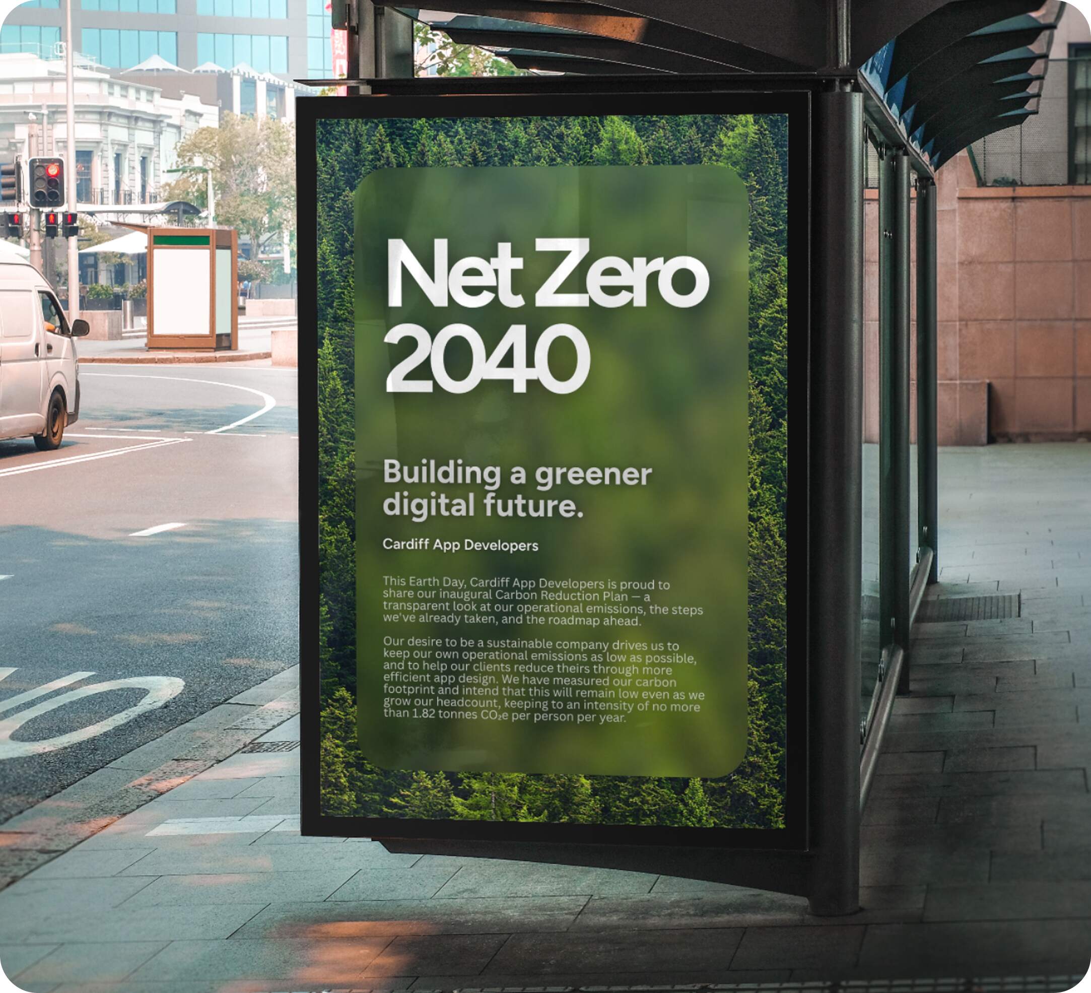 Net Zero 2040 - building a greener digital future, outdoor campaign